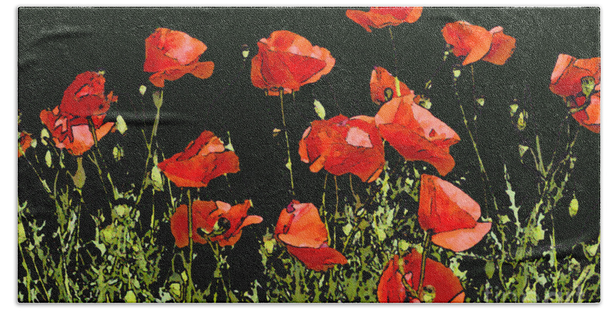 Georgetown Beach Towel featuring the photograph Poppy Art by Bob Phillips