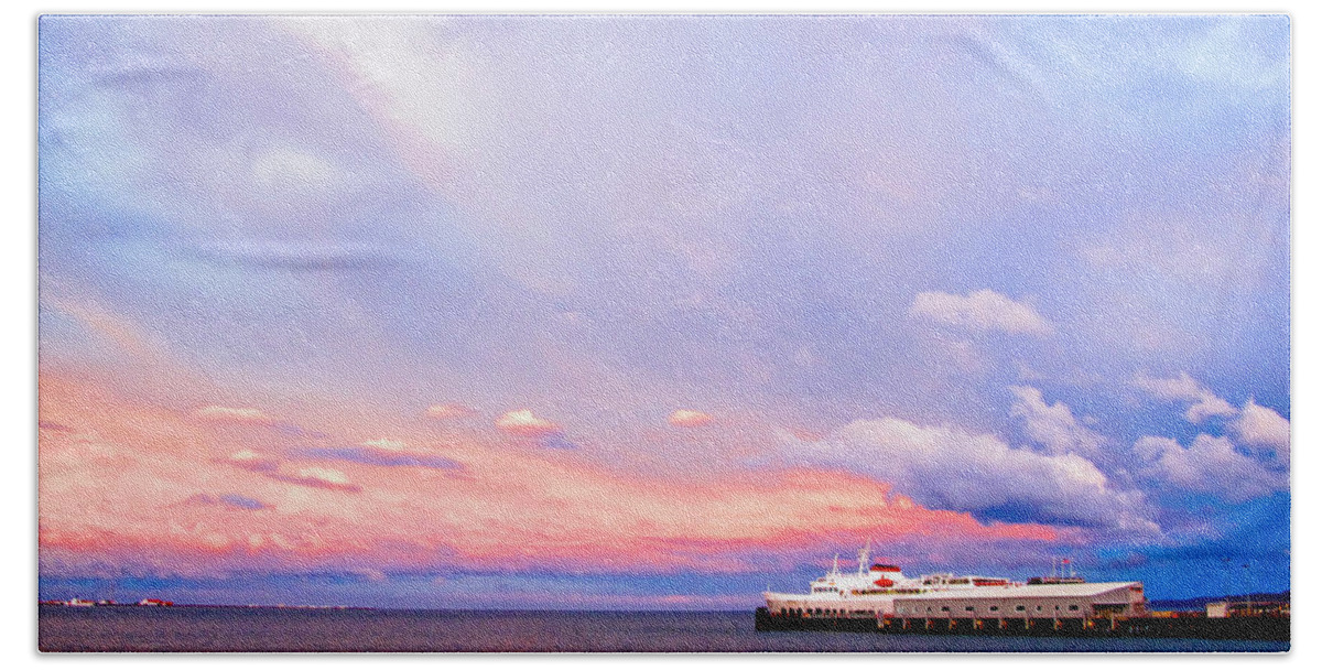 Sunset Beach Towel featuring the photograph Port Angeles Sunset by Niels Nielsen