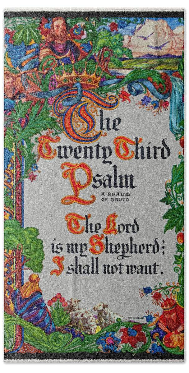 Christ Beach Towel featuring the photograph Psalms 23-1 by Tikvah's Hope