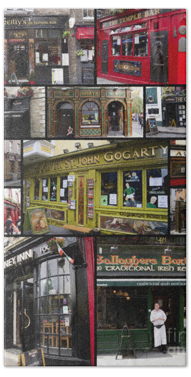 Pubs Beach Towel featuring the photograph Pubs of Dublin by David Smith