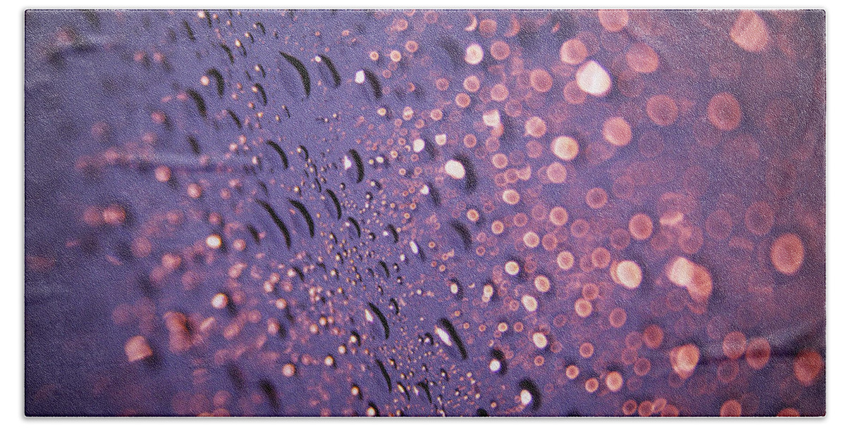 Canon Rebel Xti Beach Towel featuring the photograph Purple Dew by Stephanie Hollingsworth