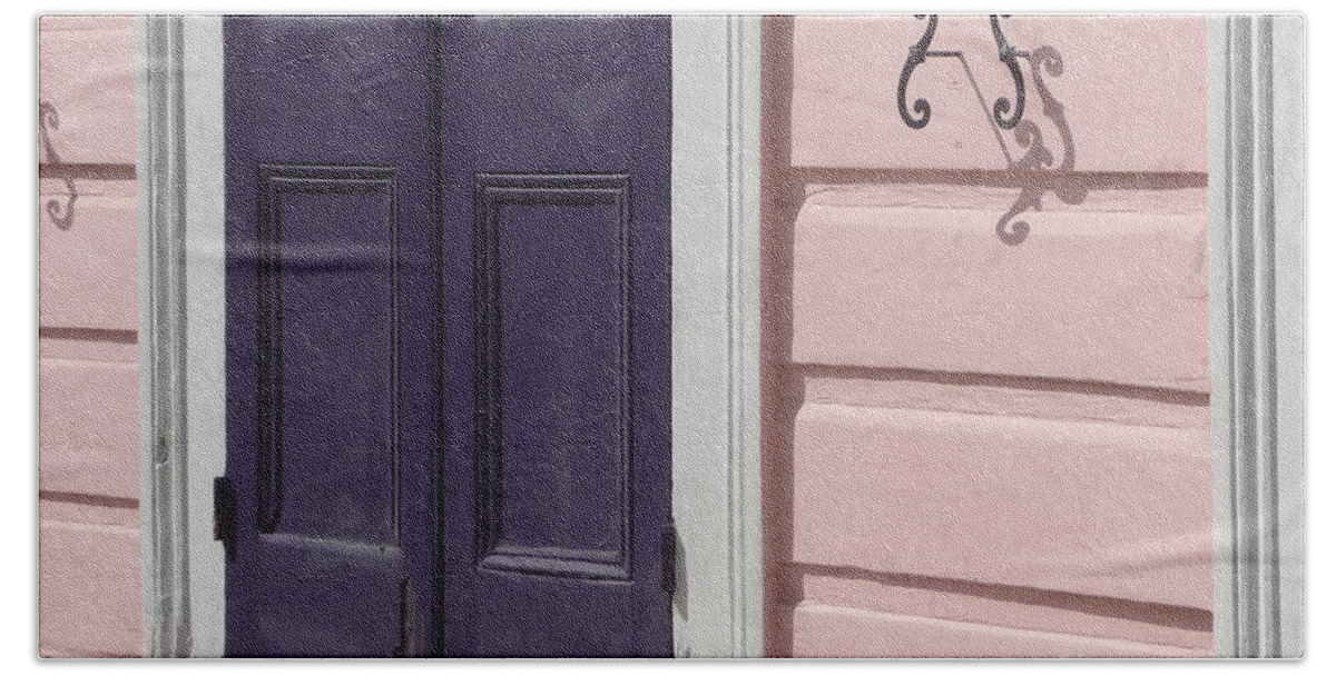 Purple Beach Towel featuring the photograph Purple Door by Valerie Reeves