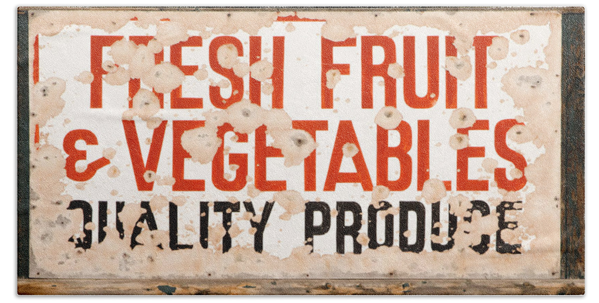Antique Beach Towel featuring the photograph Quality Produce by John Daly