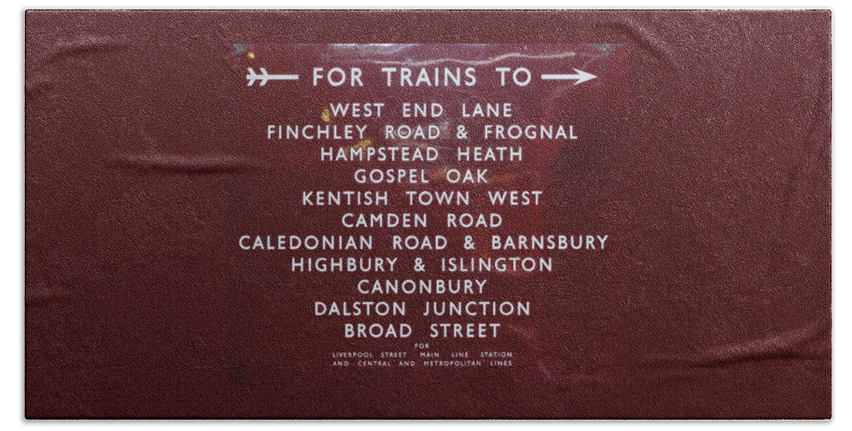 Rail Beach Towel featuring the photograph Rail Destination Plate No2 by Gordon James