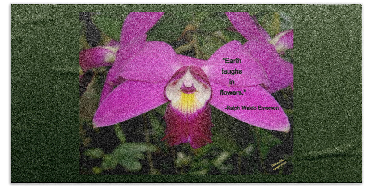 Flower Photograph Beach Sheet featuring the photograph Ralph Waldo Emerson by Michele Penn