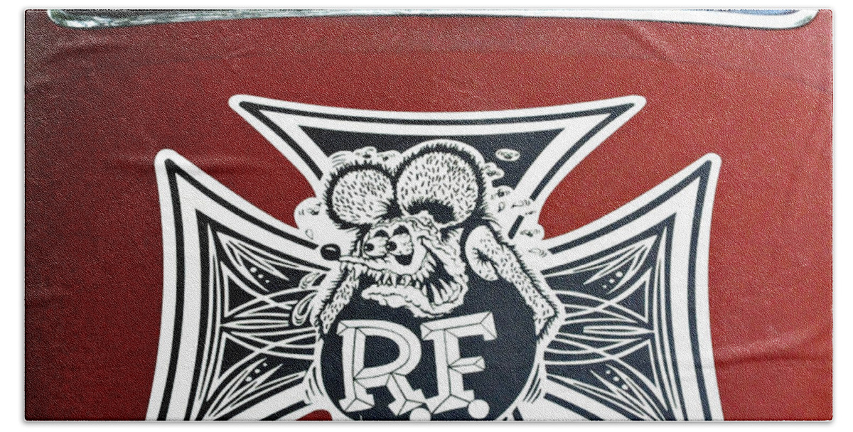 Rat Fink Beach Towel featuring the photograph Rat Fink Big Daddy Roth by Dave Mills