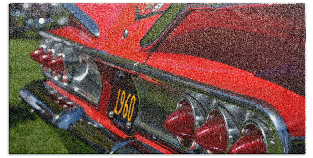 Red Beach Towel featuring the photograph Red 1960 Chevy by Dean Ferreira