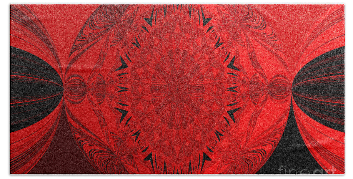 Red Beach Towel featuring the photograph Red by Oksana Semenchenko