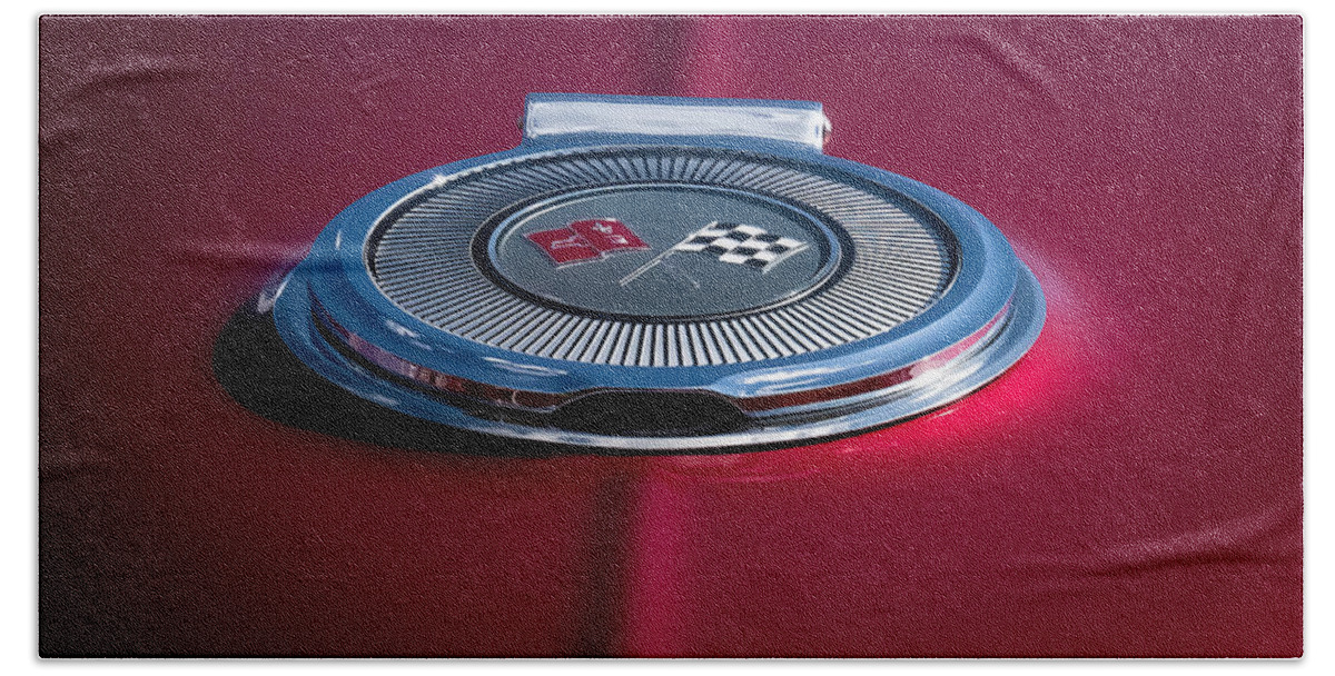 Corvette Beach Sheet featuring the digital art Red Sunburst by Douglas Pittman