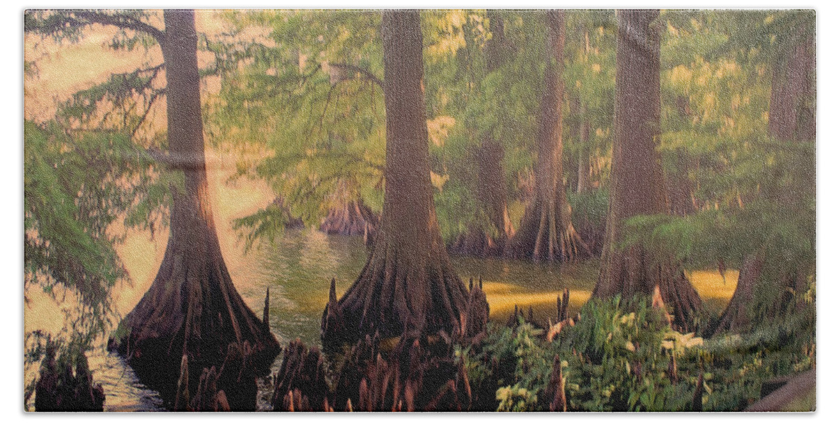 Lake Beach Sheet featuring the photograph Reelfoot Lake at Sunset by Bonnie Willis