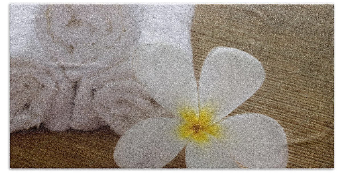  Zen Beach Towel featuring the photograph Relax at the Spa by Kim Hojnacki