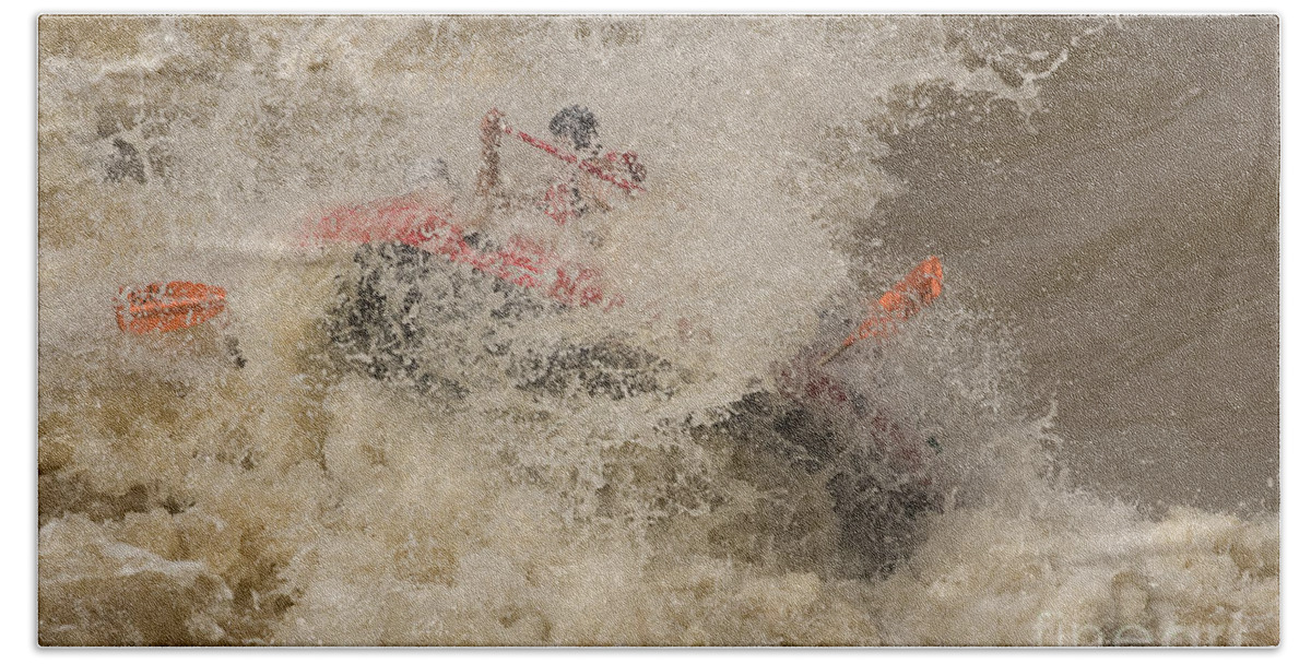 Rio Grande Beach Towel featuring the photograph Rio Grande Rafting by Steven Ralser