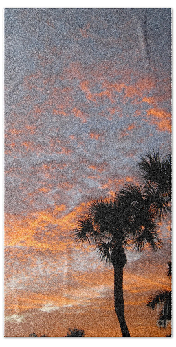 Sunrise Beach Sheet featuring the photograph Rise and Shine. Florida. Morning Sky View by Oksana Semenchenko