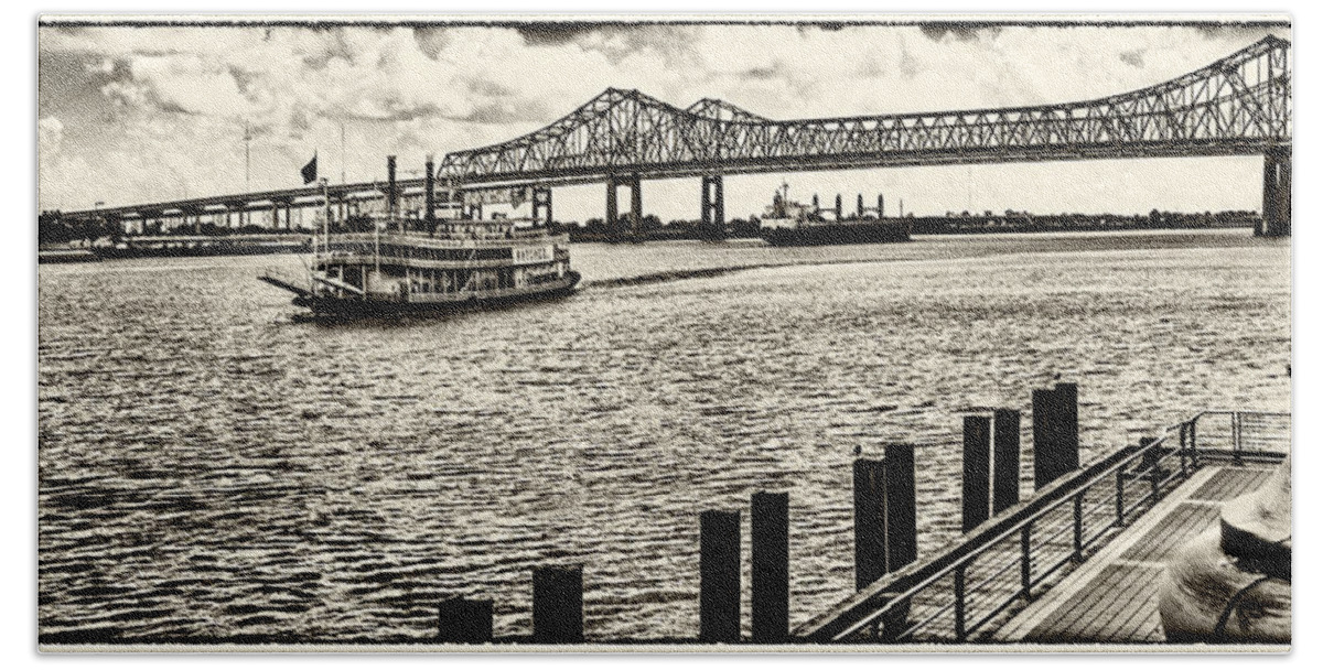 Natchez River Boat Beach Sheet featuring the photograph Riverboat Nostalgia by Diana Powell