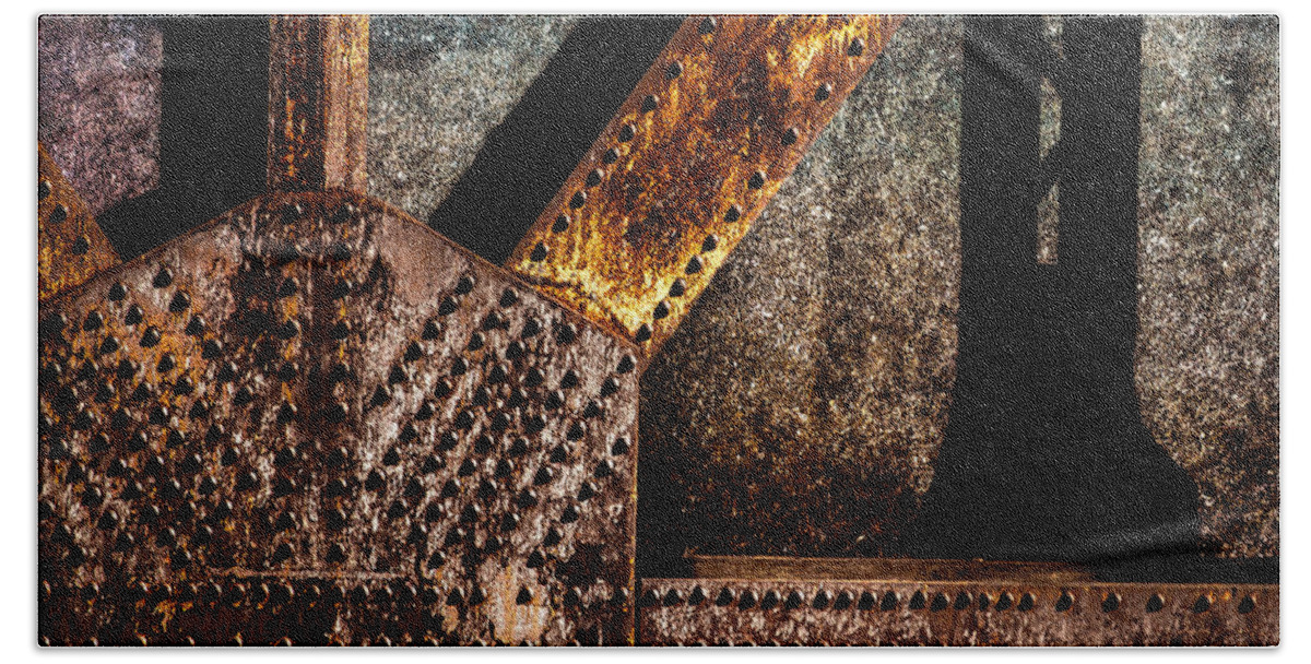 Rivets Beach Towel featuring the photograph Rivets by Bob Orsillo