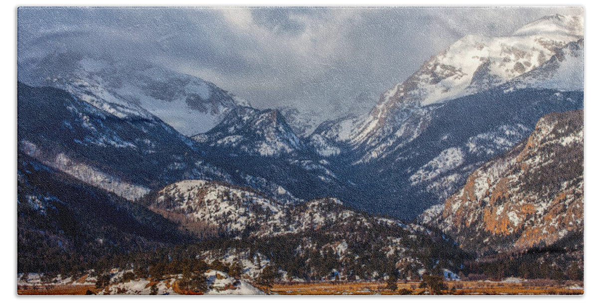 Snow Beach Towel featuring the photograph Rocky Mountain Weather by Darren White