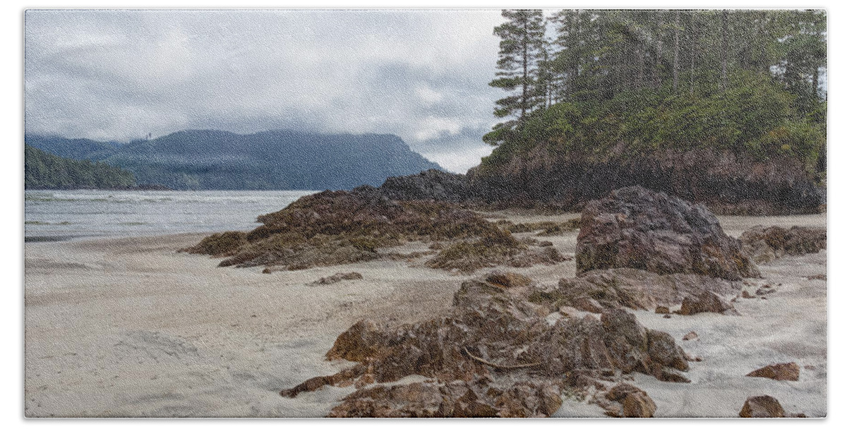 British Columbia Beach Sheet featuring the photograph Rocky Shores by Carrie Cole