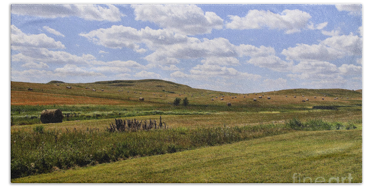 Landscape Beach Towel featuring the photograph Rolling Hills of Montana by Teresa Zieba