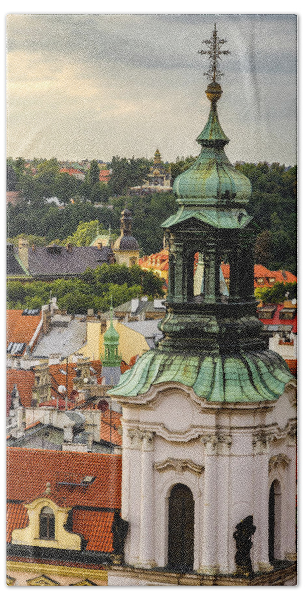 Sun Beach Towel featuring the photograph Rooftops of Prague 1 by Pablo Lopez