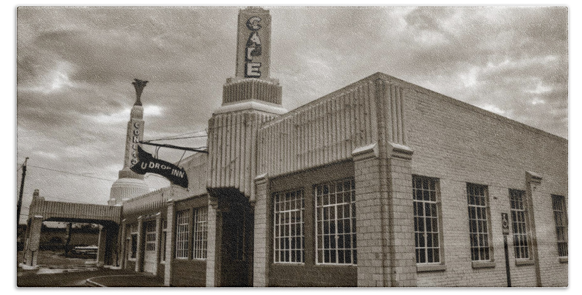 Conoco Beach Towel featuring the photograph Route 66 Conoco by Ricky Barnard