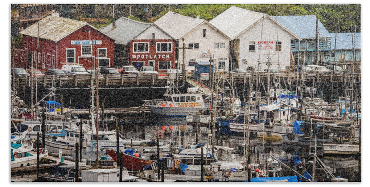 Transportation Beach Towel featuring the photograph Rows of Houses and Sails by Melinda Ledsome