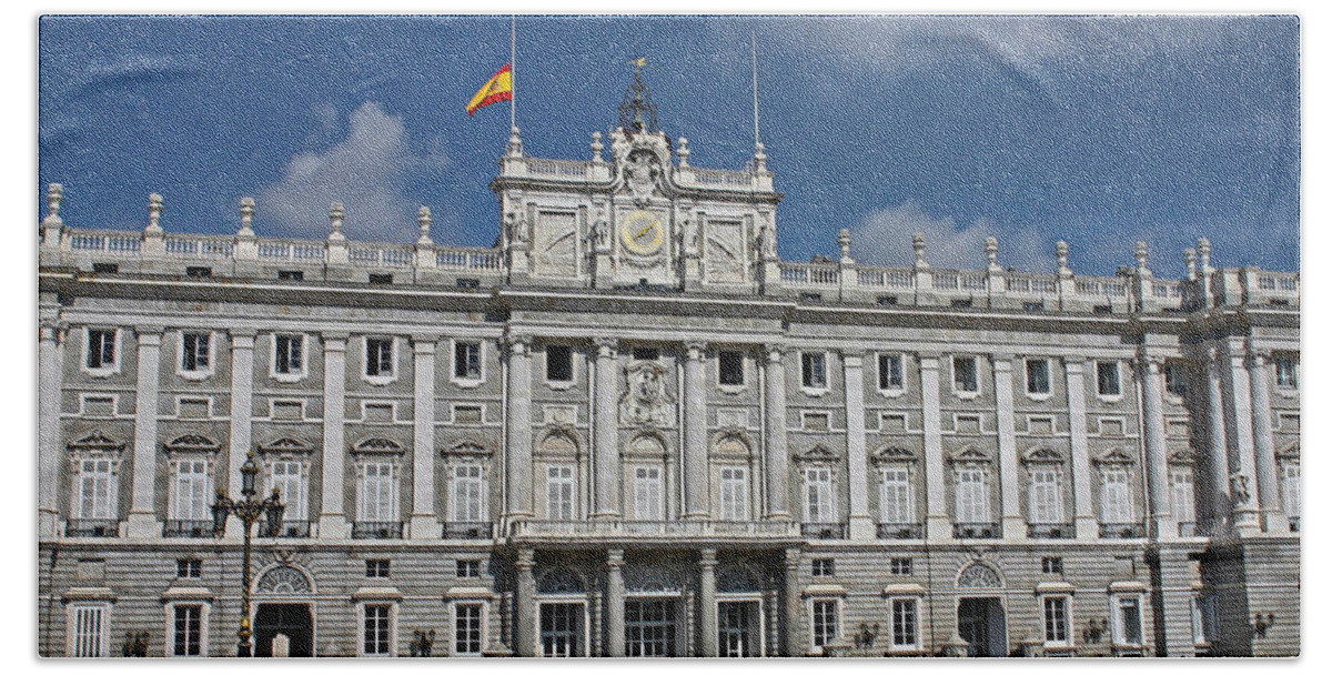 Royal Beach Towel featuring the photograph Royal Palace of Madrid by Farol Tomson