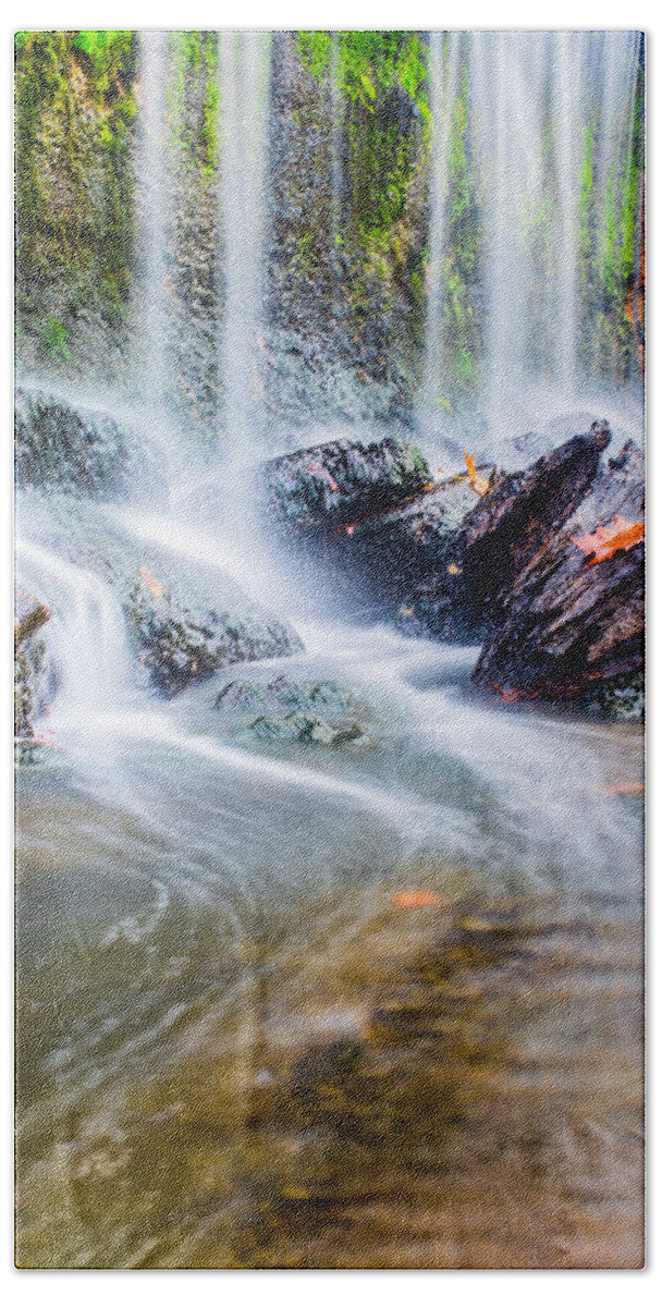 Water Beach Sheet featuring the photograph Rushing Water by Parker Cunningham