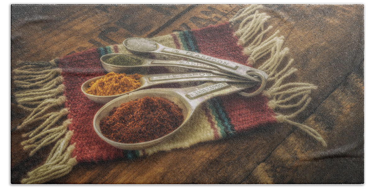Spice Beach Towel featuring the photograph Rustic Spices by Scott Norris