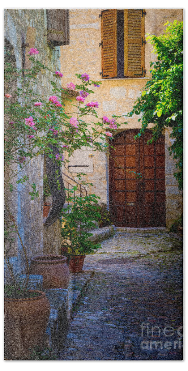 Alpes-maritimes Beach Towel featuring the photograph Saint Paul Alley by Inge Johnsson