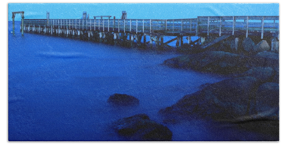Salem Beach Towel featuring the photograph Salem Willow Pier by Toby McGuire