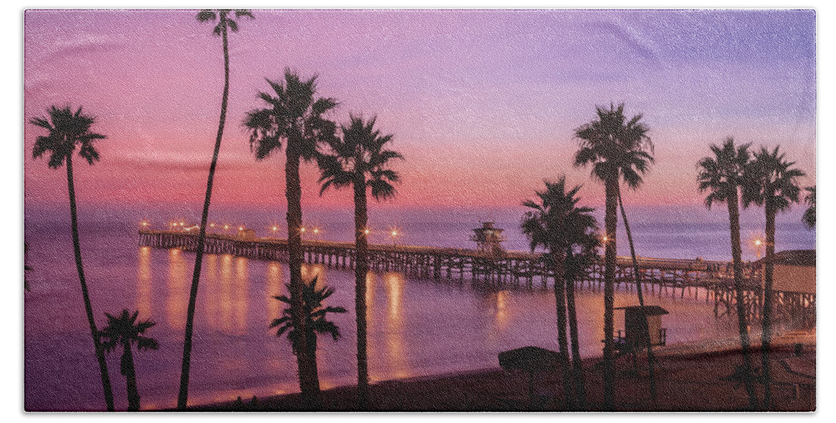 Beach Sunset Beach Towel featuring the photograph San Clemente Sunset Meditation by Scott Campbell