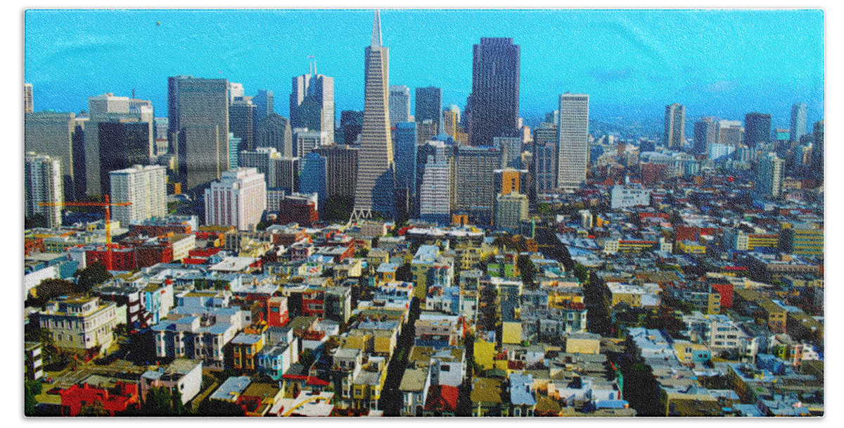 San Francisco Beach Sheet featuring the photograph San Fran Colors by Spencer Hughes