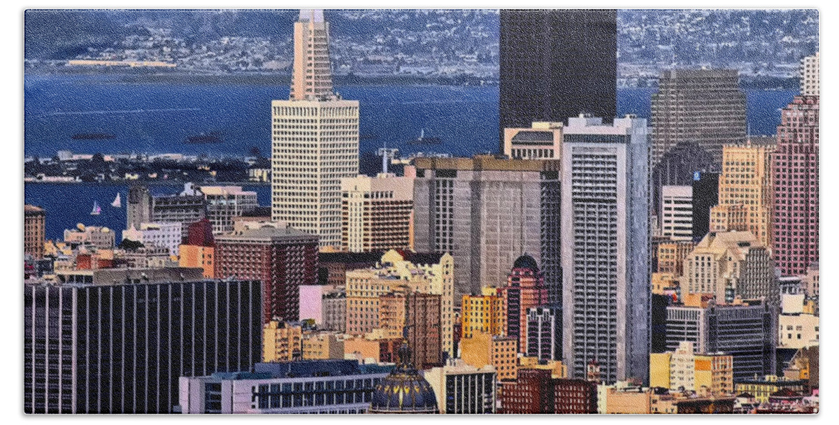  San Francisco Beach Sheet featuring the photograph San Francisco by Camille Lopez