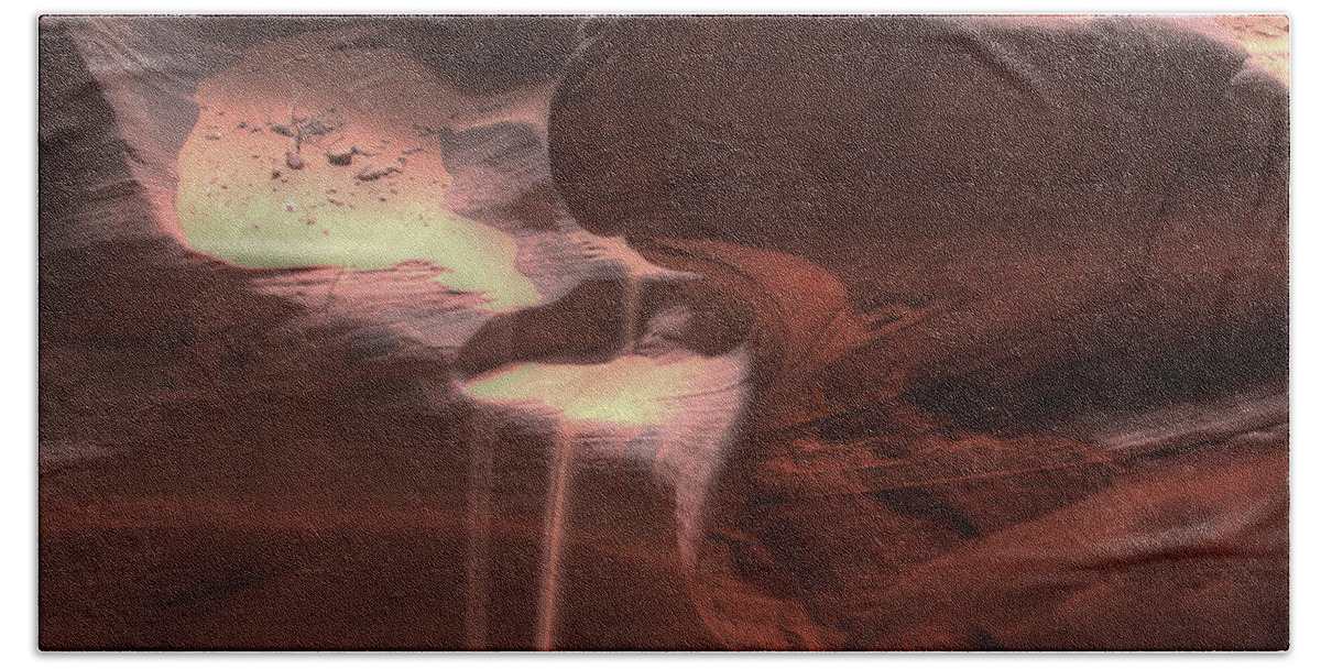 Slot Canyon Beach Towel featuring the photograph Antelope Canyon Sand flow by Jonathan Davison