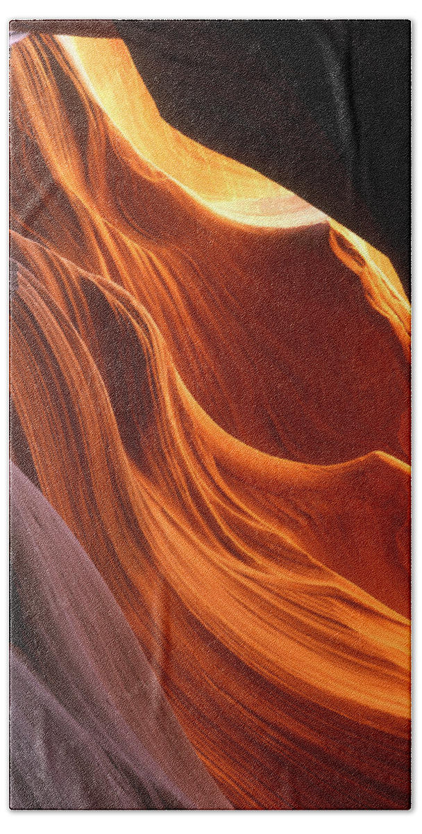 Feb0514 Beach Towel featuring the photograph Sandstone Walls Antelope Canyon Arizona by Tom Vezo