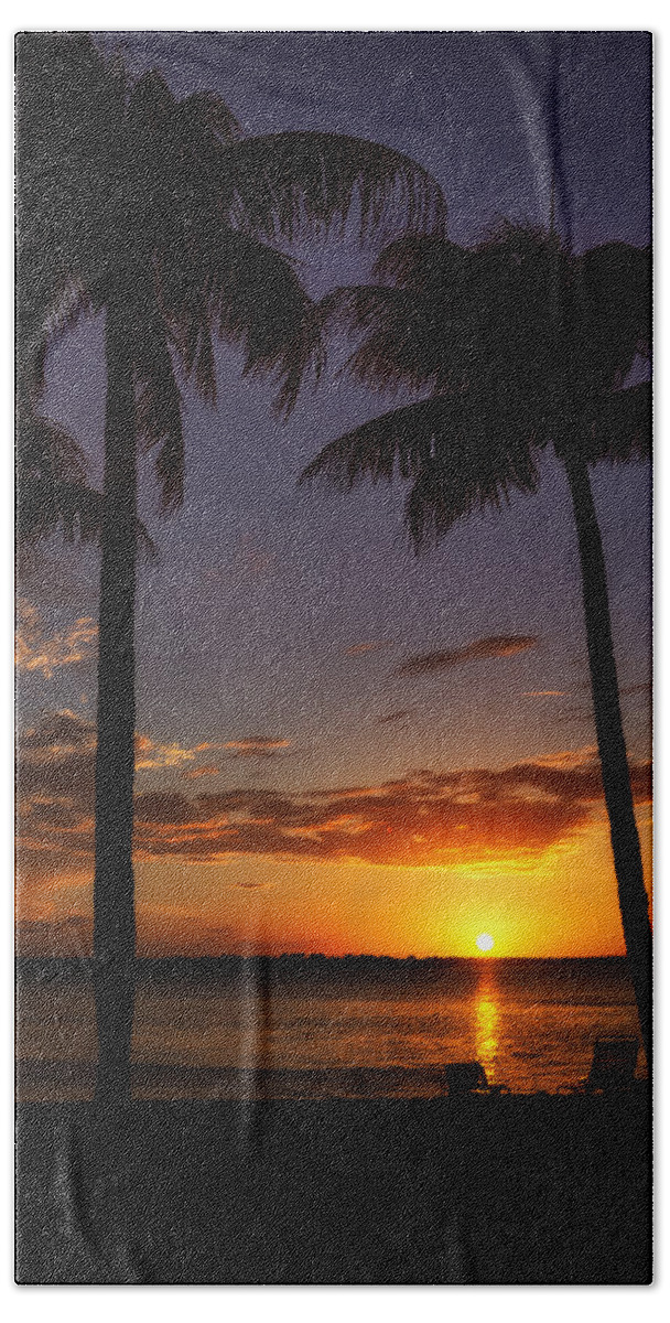 Sunset Beach Towel featuring the photograph Sanibel Island Sunset by Kim Hojnacki