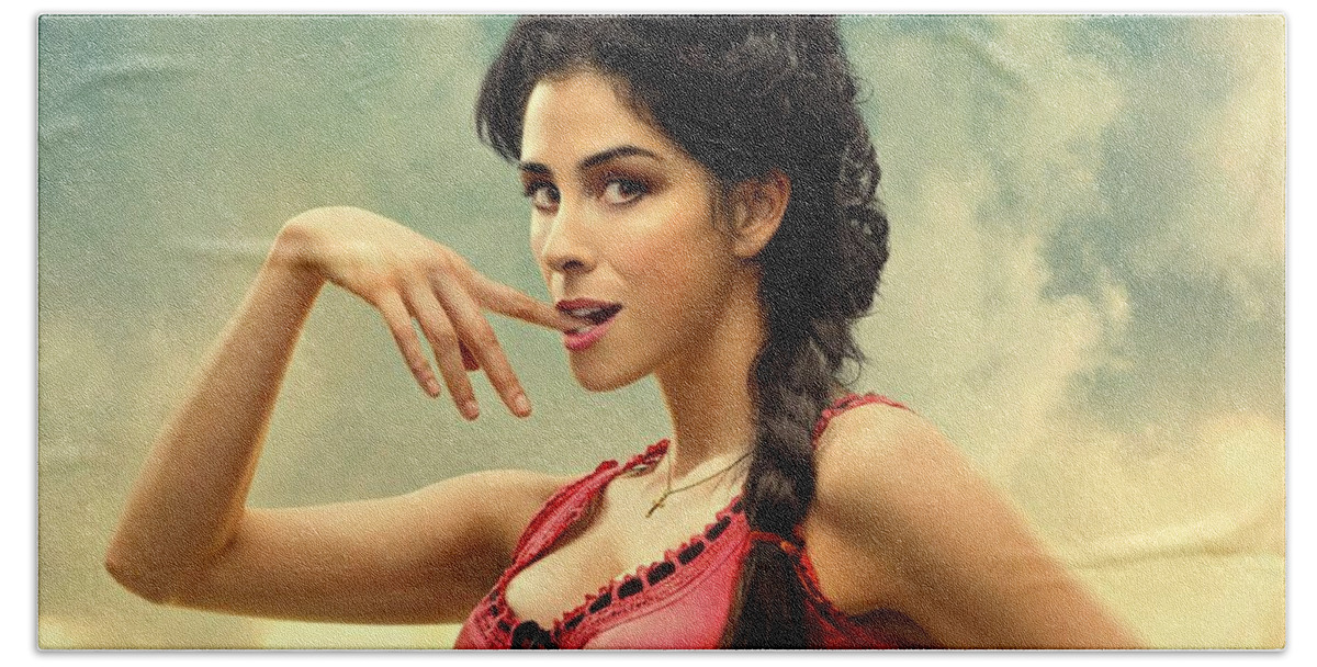 Sarah Silverman Beach Towel featuring the photograph Sarah Silverman A Million Ways to Die in the West by Movie Poster Prints