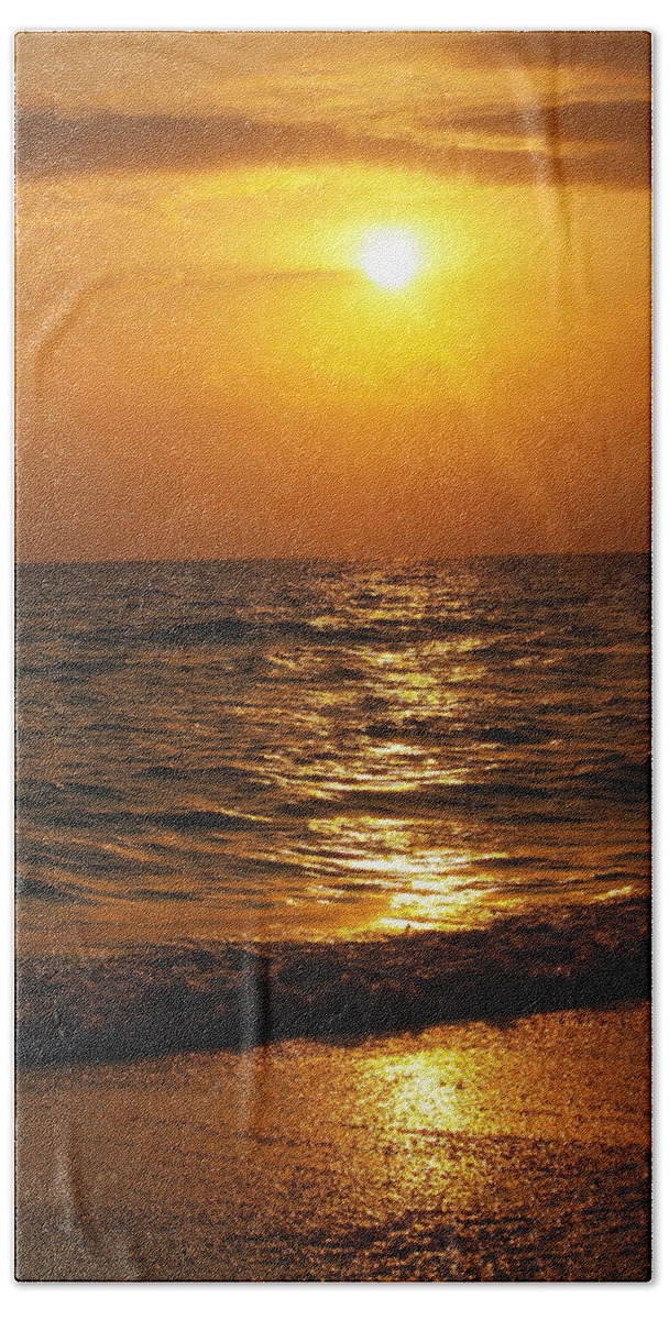  Nature Beach Sheet featuring the photograph Sarasota Sunset Florida by Athala Bruckner