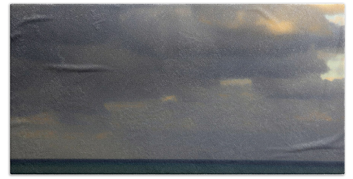 Sea Beach Towel featuring the photograph Sea Sky Photo Abstract by Joseph Hedaya