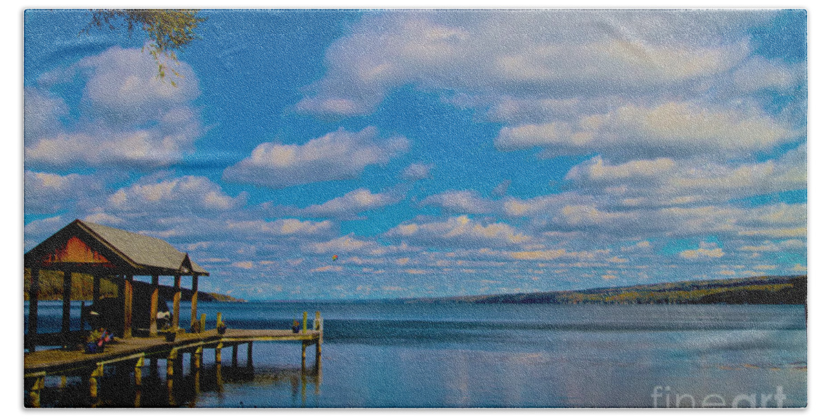 Seneca Beach Sheet featuring the photograph Seneca Lake at Glenora Point by William Norton