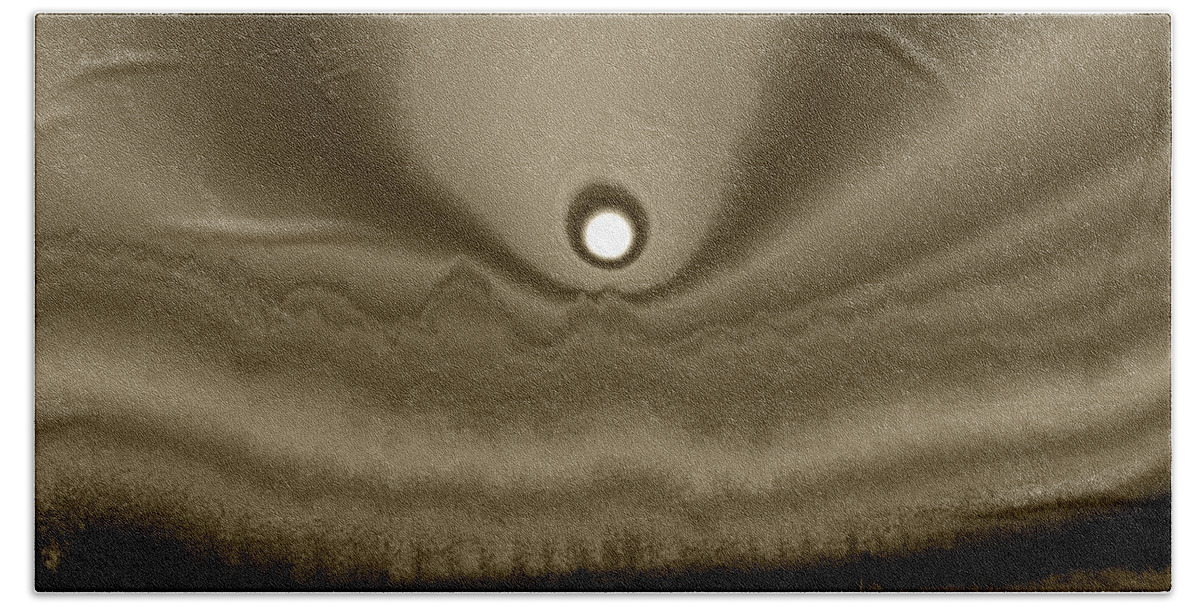 Sun Beach Sheet featuring the photograph Sepia Sunrise by David Yocum