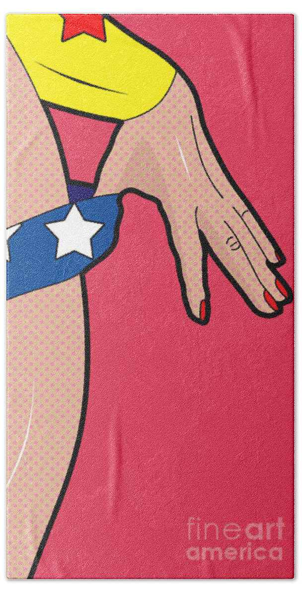 Wonder Woman Beach Towel featuring the digital art Wonder Woman #3 by Mark Ashkenazi