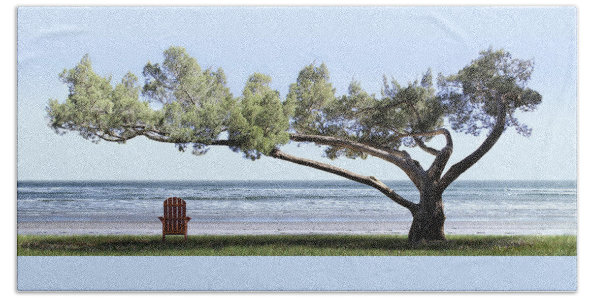 Shade Tree Beach Towel featuring the photograph Shade Tree Panoramic by Mike McGlothlen