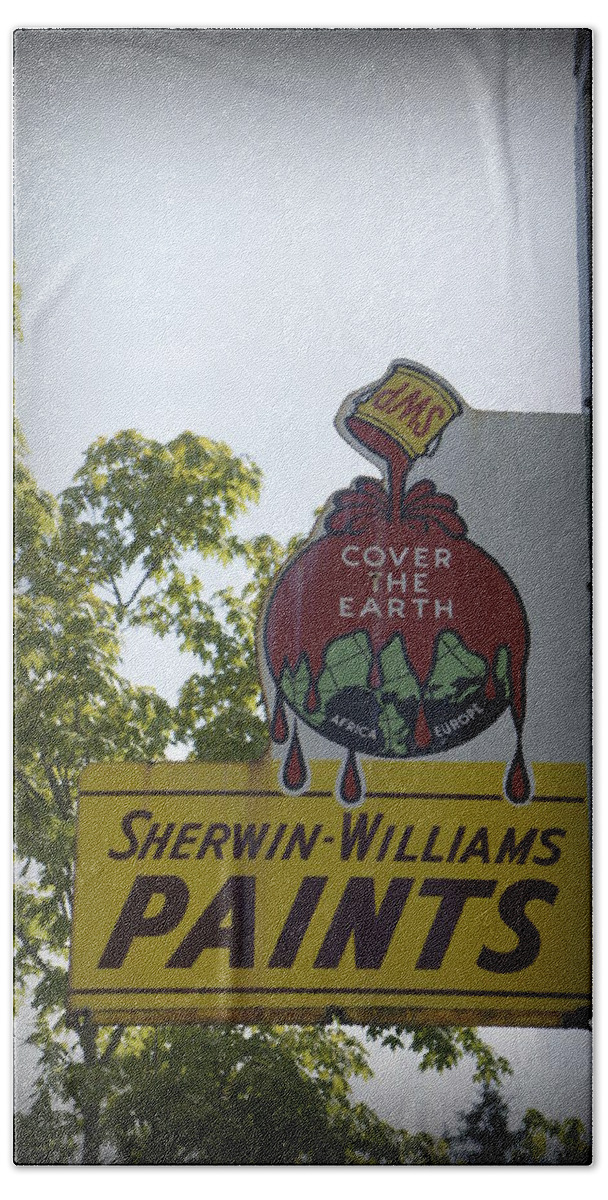 Sherwin Willians Beach Towel featuring the photograph Sherwin Williams by Laurie Perry