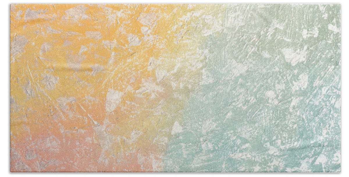 Sky Beach Towel featuring the painting Shimmering Pastels 2 by Linda Bailey