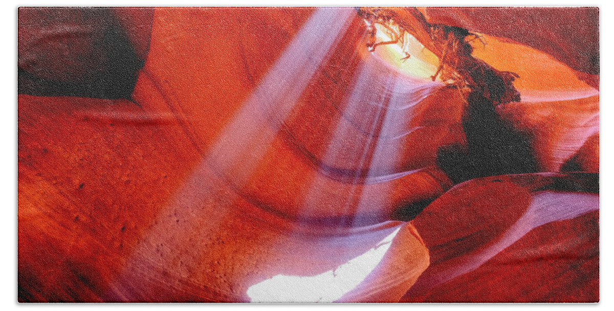 America Beach Towel featuring the photograph Shining Through - Antelope Canyon - Arizona by Gregory Ballos