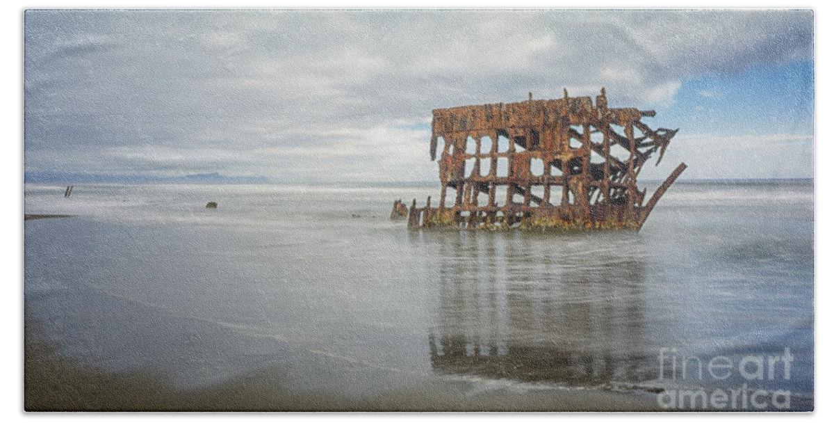 Shipwreck Beach Sheet featuring the photograph Shipwreck by Carrie Cole