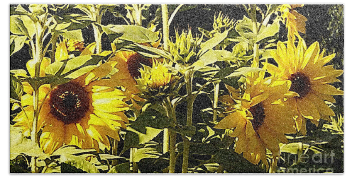 Sunflower Beach Towel featuring the photograph Shout Out Summer by Martin Howard
