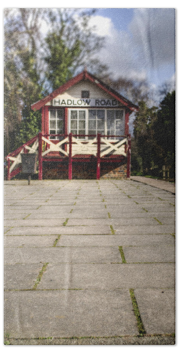 Railroad Beach Towel featuring the photograph Signal Box by Spikey Mouse Photography