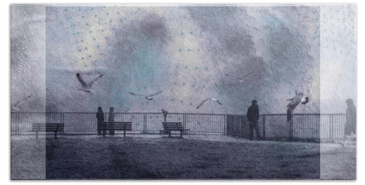 Birds Beach Towel featuring the photograph Sky dance by Suzy Norris